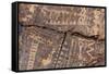 Petroglyphs, Parowan Gap, Iron County, Utah, United States of America, North America-Richard Cummins-Framed Stretched Canvas
