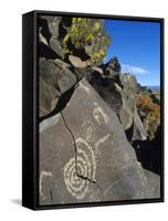 Petroglyphs, Santa Fe County, New Mexico, USA-Michael Snell-Framed Stretched Canvas