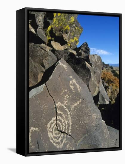 Petroglyphs, Santa Fe County, New Mexico, USA-Michael Snell-Framed Stretched Canvas