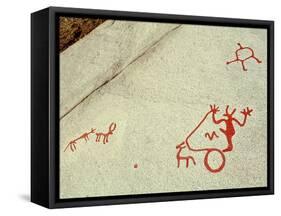 Petroglyphs-Werner Forman-Framed Stretched Canvas