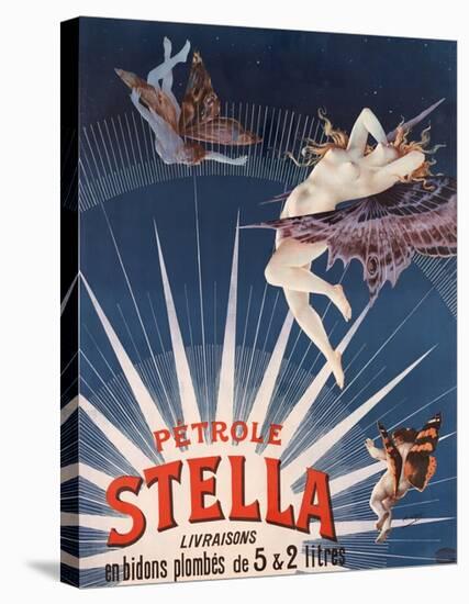 Pétrole Stella-Henri Gray-Stretched Canvas