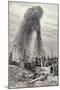 Petroleum Oil Wells, Baku, Caspian: A Fountain of Petroleum Oil, The Illustrated London News, 1886-null-Mounted Giclee Print