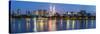 Petronas Towers and City Skyline, Lake Titiwangsa, Kuala Lumpur, Malaysia-Peter Adams-Stretched Canvas