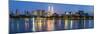 Petronas Towers and City Skyline, Lake Titiwangsa, Kuala Lumpur, Malaysia-Peter Adams-Mounted Photographic Print