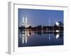 Petronas Towers and Istana Budaya National Theatre, Lake Titiwangsa, Kuala Lumpur, Malaysia, Asia-Christian Kober-Framed Photographic Print