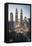 Petronas Towers and Klcc, Kuala Lumpur, Malaysia, Southeast Asia, Asia-Andrew Taylor-Framed Stretched Canvas