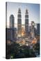 Petronas Towers and Klcc, Kuala Lumpur, Malaysia, Southeast Asia, Asia-Andrew Taylor-Stretched Canvas