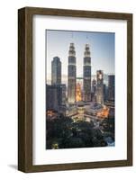 Petronas Towers and Klcc, Kuala Lumpur, Malaysia, Southeast Asia, Asia-Andrew Taylor-Framed Photographic Print