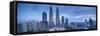 Petronas Towers and Klcc, Kuala Lumpur, Malaysia-Jon Arnold-Framed Stretched Canvas