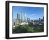 Petronas Towers and Klcc, Kuala Lumpur, Malaysia-Jon Arnold-Framed Photographic Print