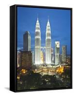 Petronas Towers and Klcc, Kuala Lumpur, Malaysia-Jon Arnold-Framed Stretched Canvas