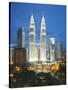 Petronas Towers and Klcc, Kuala Lumpur, Malaysia-Jon Arnold-Stretched Canvas