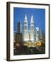 Petronas Towers and Klcc, Kuala Lumpur, Malaysia-Jon Arnold-Framed Photographic Print