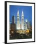 Petronas Towers and Klcc, Kuala Lumpur, Malaysia-Jon Arnold-Framed Photographic Print