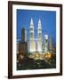 Petronas Towers and Klcc, Kuala Lumpur, Malaysia-Jon Arnold-Framed Photographic Print