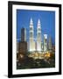 Petronas Towers and Klcc, Kuala Lumpur, Malaysia-Jon Arnold-Framed Photographic Print