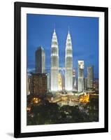 Petronas Towers and Klcc, Kuala Lumpur, Malaysia-Jon Arnold-Framed Photographic Print