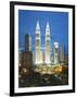 Petronas Towers and Klcc, Kuala Lumpur, Malaysia-Jon Arnold-Framed Photographic Print