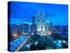 Petronas Towers and Klcc, Kuala Lumpur, Malaysia-Jon Arnold-Stretched Canvas