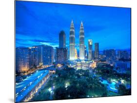 Petronas Towers and Klcc, Kuala Lumpur, Malaysia-Jon Arnold-Mounted Photographic Print