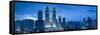 Petronas Towers and Klcc, Kuala Lumpur, Malaysia-Jon Arnold-Framed Stretched Canvas