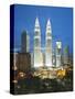 Petronas Towers and Klcc, Kuala Lumpur, Malaysia-Jon Arnold-Stretched Canvas