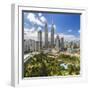 Petronas Towers and Klcc, Kuala Lumpur, Malaysia-Peter Adams-Framed Photographic Print