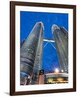 Petronas Towers and Malaysian National Flag, Kuala Lumpur, Malaysia-Gavin Hellier-Framed Photographic Print