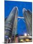Petronas Towers and Malaysian National Flag, Kuala Lumpur, Malaysia-Gavin Hellier-Mounted Photographic Print