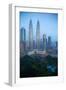 Petronas Towers at Daybreak, Kuala Lumpur, Malaysia, Southeast Asia, Asia-Frank Fell-Framed Photographic Print