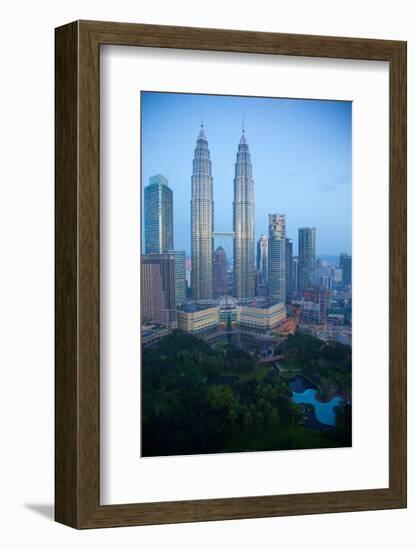 Petronas Towers at Daybreak, Kuala Lumpur, Malaysia, Southeast Asia, Asia-Frank Fell-Framed Photographic Print