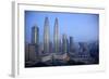 Petronas Towers at Daybreak, Kuala Lumpur, Malaysia, Southeast Asia, Asia-Frank Fell-Framed Photographic Print