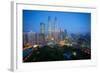 Petronas Towers at Night, Kuala Lumpur, Malaysia, Southeast Asia, Asia-Frank Fell-Framed Photographic Print