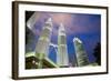 Petronas Towers at Night, Kuala Lumpur, Malaysia, Southeast Asia, Asia-Frank Fell-Framed Photographic Print