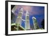 Petronas Towers at Night, Kuala Lumpur, Malaysia, Southeast Asia, Asia-Frank Fell-Framed Photographic Print