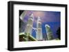 Petronas Towers at Night, Kuala Lumpur, Malaysia, Southeast Asia, Asia-Frank Fell-Framed Photographic Print