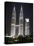 Petronas Towers at Night, Kuala Lumpur, Malaysia, Southeast Asia-Angelo Cavalli-Stretched Canvas