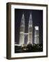 Petronas Towers at Night, Kuala Lumpur, Malaysia, Southeast Asia-Angelo Cavalli-Framed Photographic Print