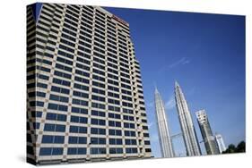 Petronas Twin Towers and Business Building on Left, Kuala Lumpur, Malaysia, Southeast Asia-Charcrit Boonsom-Stretched Canvas