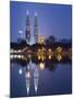 Petronas Twin Towers and Lake, Titiwangsa Park, Kuala Lumpur, Malaysia-Demetrio Carrasco-Mounted Photographic Print