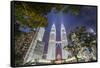 Petronas Twin Towers at night, Kuala Lumpur, Malaysia, Southeast Asia, Asia-Matthew Williams-Ellis-Framed Stretched Canvas