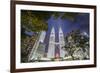 Petronas Twin Towers at night, Kuala Lumpur, Malaysia, Southeast Asia, Asia-Matthew Williams-Ellis-Framed Photographic Print