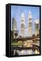 Petronas Twin Towers at night, Kuala Lumpur, Malaysia, Southeast Asia, Asia-Matthew Williams-Ellis-Framed Stretched Canvas