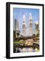 Petronas Twin Towers at night, Kuala Lumpur, Malaysia, Southeast Asia, Asia-Matthew Williams-Ellis-Framed Photographic Print