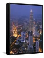 Petronas Twin Towers from Kl Tower, Kuala Lumpur, Malaysia-Demetrio Carrasco-Framed Stretched Canvas