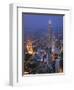 Petronas Twin Towers from Kl Tower, Kuala Lumpur, Malaysia-Demetrio Carrasco-Framed Photographic Print