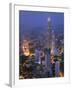 Petronas Twin Towers from Kl Tower, Kuala Lumpur, Malaysia-Demetrio Carrasco-Framed Photographic Print