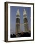 Petronas Twin Towers, One of Tallest Buildings in World, at Twilight, Kuala Lumpur, Malaysia-Richard Nebesky-Framed Photographic Print