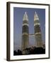 Petronas Twin Towers, One of Tallest Buildings in World, at Twilight, Kuala Lumpur, Malaysia-Richard Nebesky-Framed Photographic Print