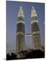 Petronas Twin Towers, One of Tallest Buildings in World, at Twilight, Kuala Lumpur, Malaysia-Richard Nebesky-Mounted Photographic Print